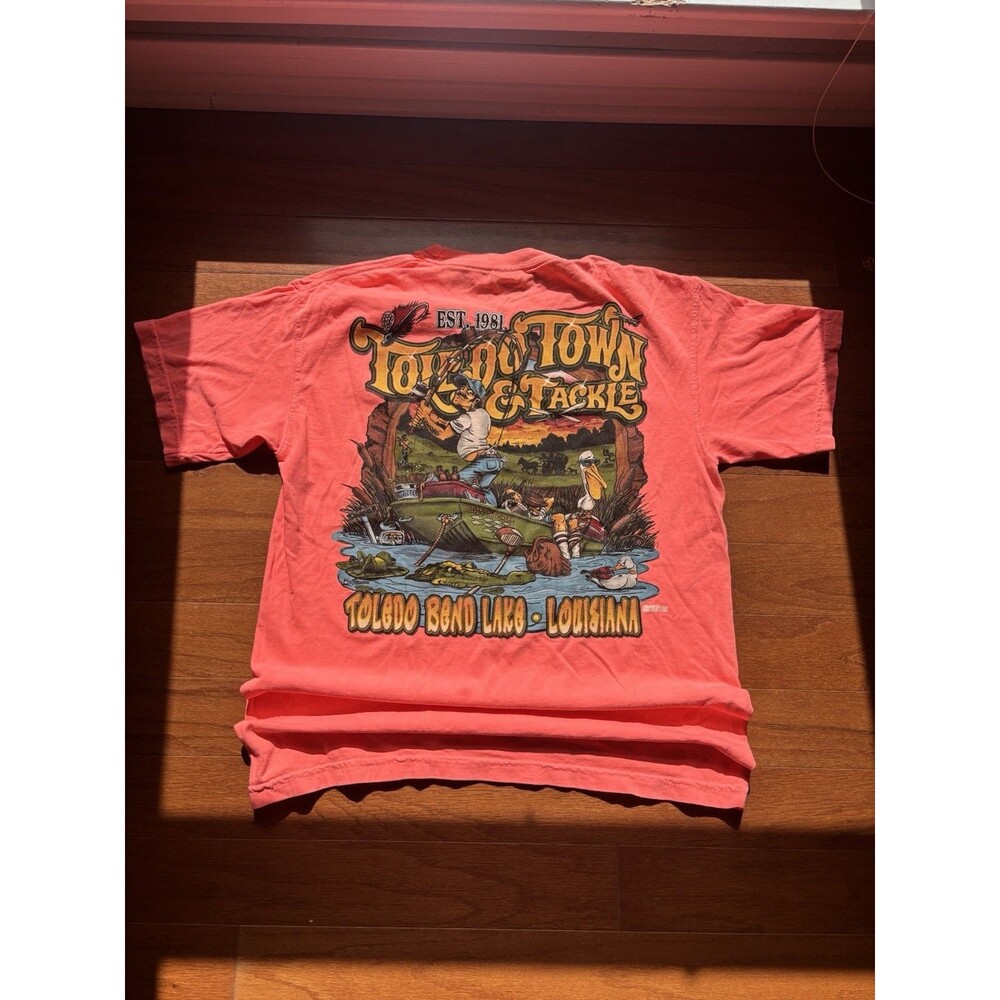 Toledo Bend Lake fishing tee  - Toledo Town & Tackle - graphic Louisiana medium